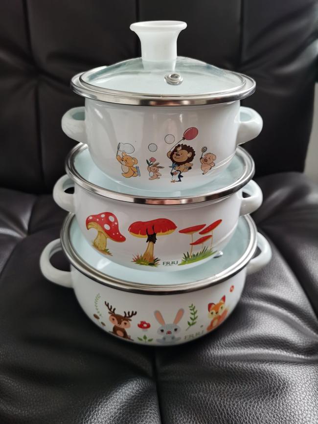 Enamel Casserole Cooking Soup Pots Set