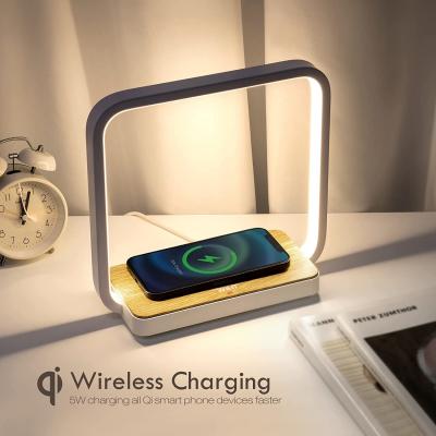 China Bedside Lamp with Qi Wireless Charger, Table lamp 3 Step Dimmable Touch Control Desk Lamp for for Living Room,Kids Room for sale