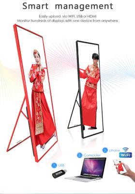 China Light weight P2.5mm LED Poster Screen / Digital Poster Display Indoor advertising 640*1920mm for sale