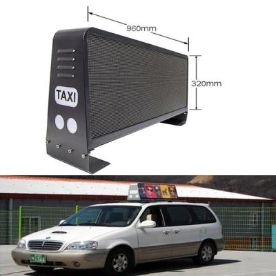 China el tejado del taxi de 120W P5 5000nit LED firma la exhibición doble de los lados de 960x320m m en venta