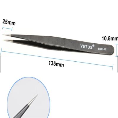 China 45 Degree 302 Stainless Steel ESD Pointed Tweezer for sale