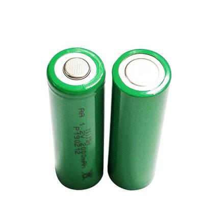 China Fábrica Venda direta 1.2V 2000MAH 1500mAh 1800mAh tamanho AA Ni-mh Célula de bateria de hidreto metálico de níquel à venda