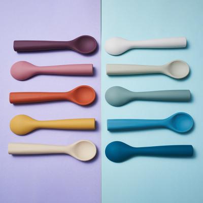 China Food Grade Baby Silicone Spoon Feeder Children'S Soup Spoon for sale