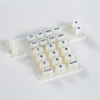 China Translucent 4x4 POS Terminal Custom Silicone Rubber Keypads for sale