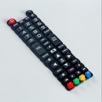 China Silkscreen Printing Silicone Rubber Remote Control Buttons for sale