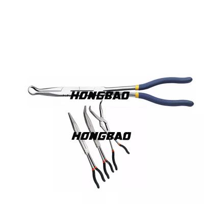 China 33cm Long Reach Pliers Double X Joint Long Reach 13mm Hose Tube Extra Long for sale