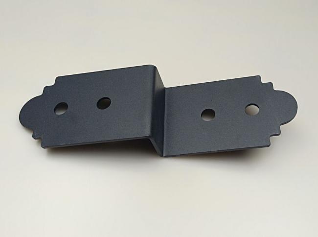 6" Post to Beam Support Heavy Duty Steel Black Z Bracket for Wood Shelves Fixing