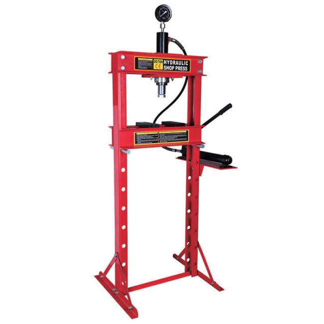 YD06-010 20-Tonne Hydraulic & Air Floor Press in operation