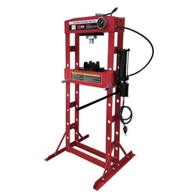 30TON Pneumatic-Hydraulic Shop Press in operation