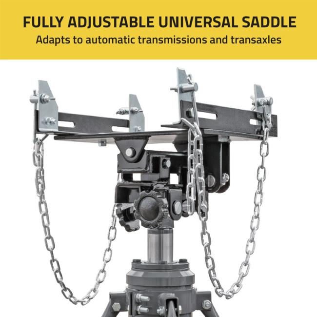 Close-up view of YD05-008 Jack's universal saddle and hydraulic mechanism