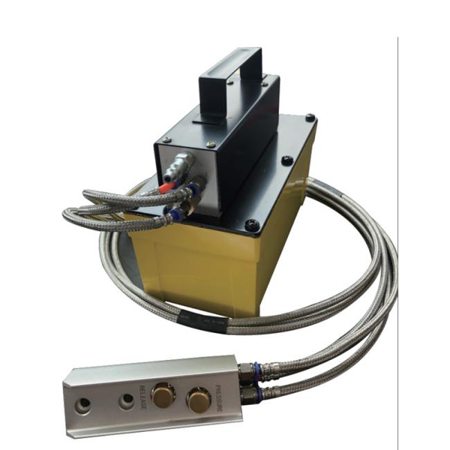 10,000 PSI Air Hydraulic Pump in operation