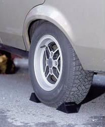 Close-up of YD10-004 Wheel Chocks showing anti-slip texture