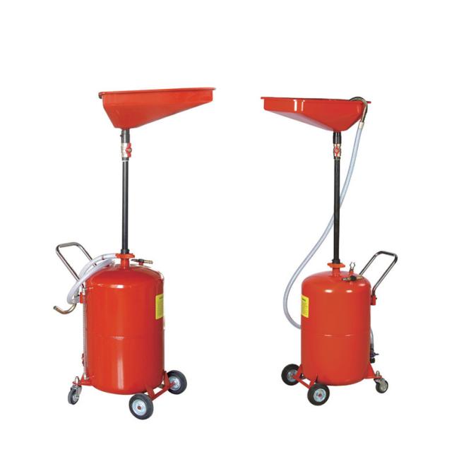 YD44-016 65L Mobile Oil Drain Tank in operation