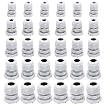 China Light Grey Cable Accessories 30 Pcs PG Cable Glands CE CQC ROHS for sale