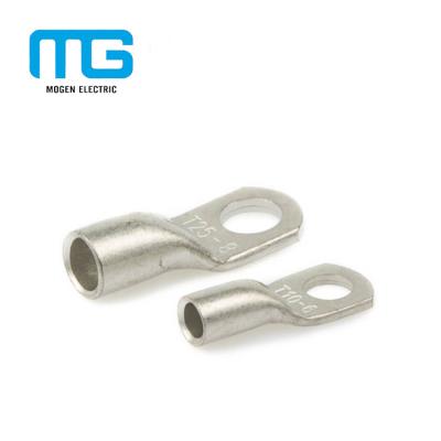 China Battery Terminals Copper Cable Lugs , Tubular Cable Lugs Tinned Surface Plating for sale