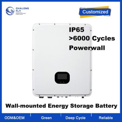 China OEM ODM Batería de litio LiFePO4 IP65 personalizada de 48 V Solar de pared para el hogar Batería de litio para el hogar en venta