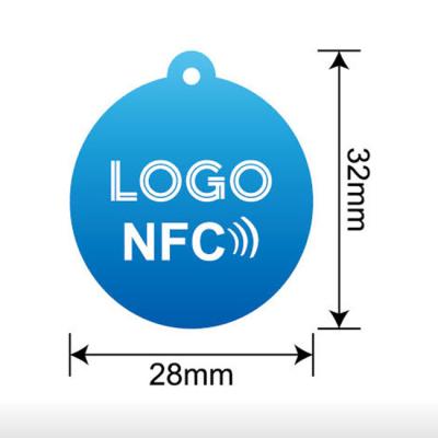 China NFC Tag PVC Key Tag with Customized logo for sale
