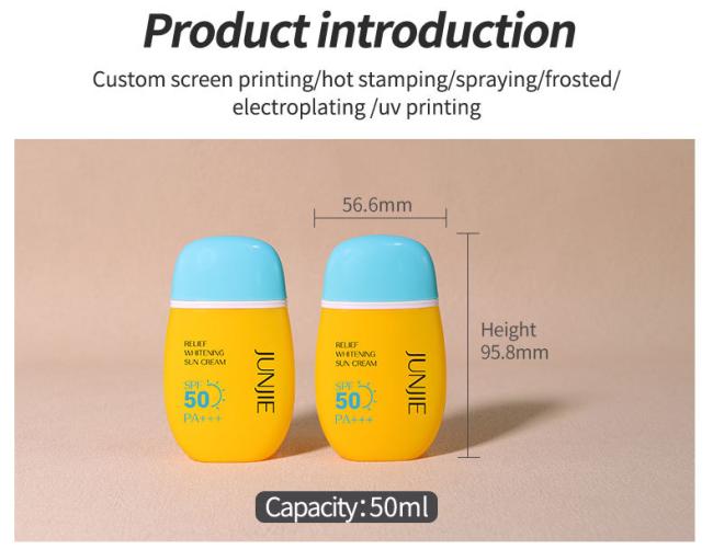 Sunscreen squeeze bottle detail view