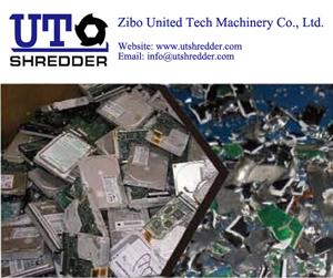 China 1 shaft 15 kw - 160 kw Electric plastic pipe, plastic film waste recycle Single shaft shredder/ E-waste shredder/crusher for sale