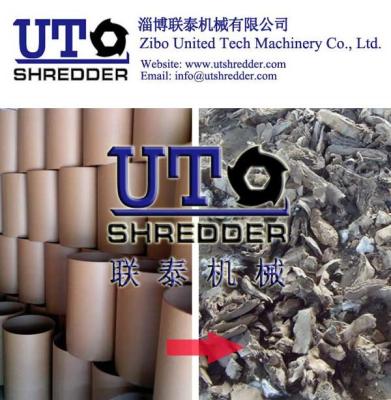 China hot sale Double shaft paper shredder crusher - paper package tube, cardboard barrel recycling shredder  paper crusher for sale
