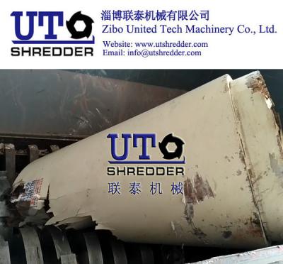 China double shaft shredder/ Cardboard barrel shredder/ wooded barrel shredder/ plywood barrel shredder from Zibo United Tech for sale