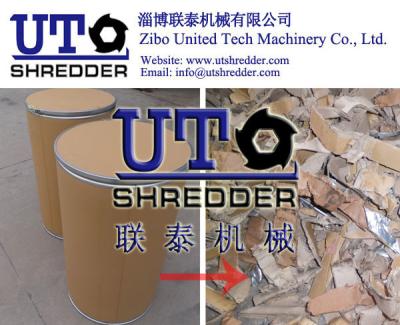 China industrial low rotate shear paper shredder, paper barrel shred machine, paper carton recycling crusher, UT machinery for sale