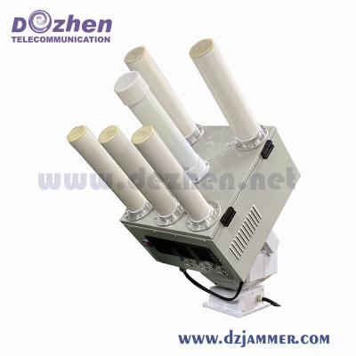 China Built-in Antenna/Battery Anti-Uav Drone Jammer WIFI GPS Jammer Gun type 1000 meters for sale