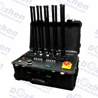 China Anti Uav Drone Signal Jammer Shooting Remote Control 2.5km Outdoor Installation for sale