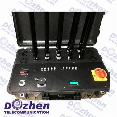 China Portable 50-800 Meters 330W Cell Phone Signal Blocker device to jam cell phone signals for sale
