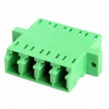 China High Precision LC Quad Fiber Optic Adapter with Flange or without Flange for CATV System / Local Area Network for sale
