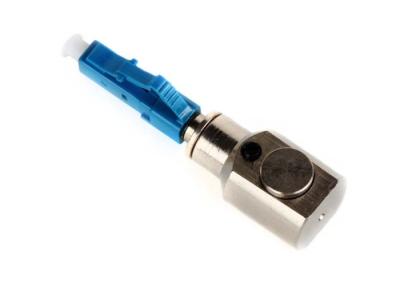 China Square and Round Bare Fiber Optical Adapter with LC Connector , White Blue for sale