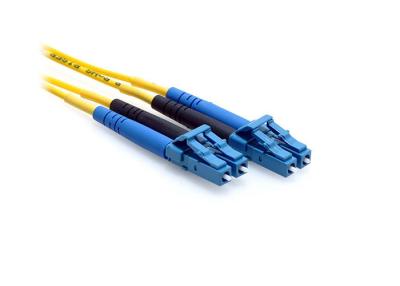 China LC-LC 9 / 125 Singlemode Fiber Optic Duplex Patch Cable 3.0/2.0MM LSZH for sale