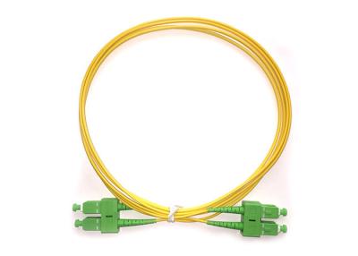 China G652D Singlemode Riser Rated Duplex SCAPC-SCAPC Fiber Optic Patch Cables for sale