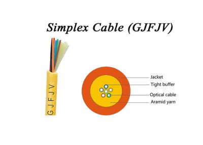 China 6C Singlemode G652D Fiber Optic Cable With 0.9mm Tight Buffered Cable for sale