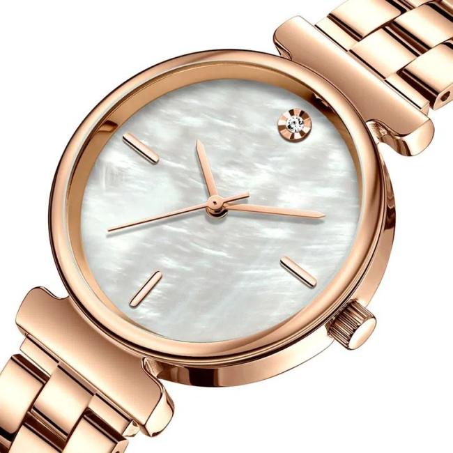 Water drill women's watch rose gold