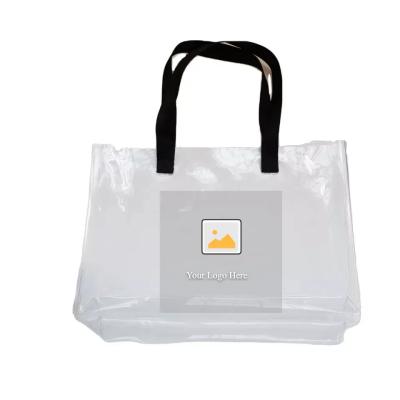 China Small Mini Clear PVC Tote Bag With Zipper Clear Cute Purse for sale