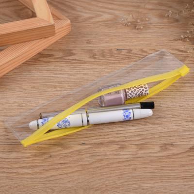 China Plástico transparente claro personalizado dos artigos de papelaria da caixa do malote do lápis à venda