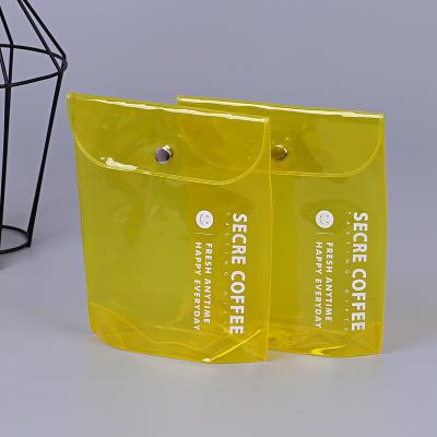 China Zip Plastic Button Bag Waterproof Clear Cosmetic Pvc for sale