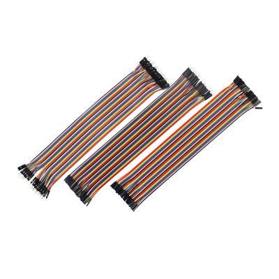 China Copper PVC 10cm 20cm Breadboard Jumper Cable Male To Female for sale