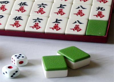 China Blue / Green Back  Mahjong Tiles Mahjong Cheating Devices With IR Marks For Cheating for sale