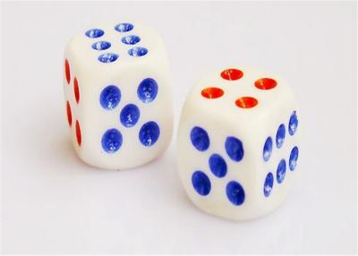 China White Plastic Cheating Dice With Mercury For Dice Games , Casino Grade Dice for sale