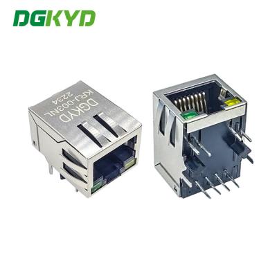 China Network Connector RJ45 with Transformer Integrated Magnetics , 100BASET G/Y for sale