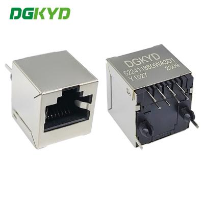 China DGKYD52241188GWA3D1Y1027 8P8C RJ45 Socket 180 Degree Direct Socket Interface for sale