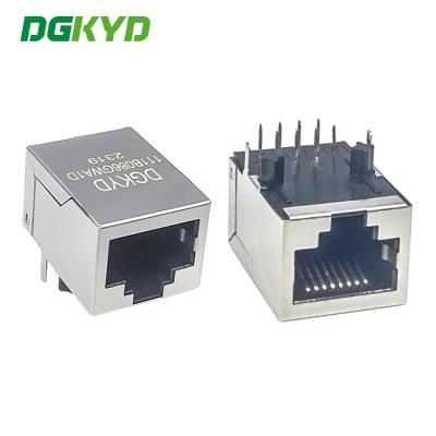 China DGKYD111B086GWA1D 100 BASE Ethernet Cable RJ45 Modular Jack with EMI Fingers for sale