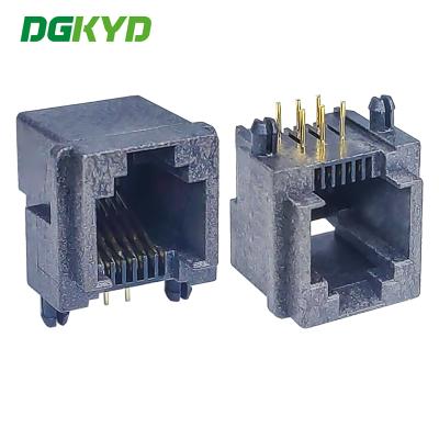 China DGKYD5523A1166IWA8DY5 conector Ethernet RJ11 libre de luz de plástico completo 6P6C material FR52 en venta