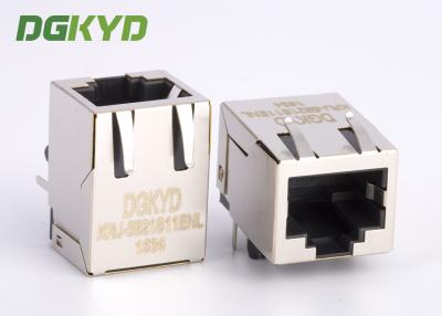 China 21.3mm Length Tap Down RJ45 Shielded Connector Without Transformer For Net Card for sale
