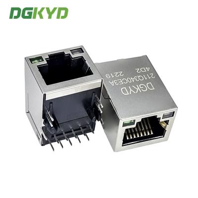 China 2.5G RJ45 DGKYD211Q340CE3A4D2 Connector Network Interface Pcb Jack RJ45 Modular Jack 10PIN for sale