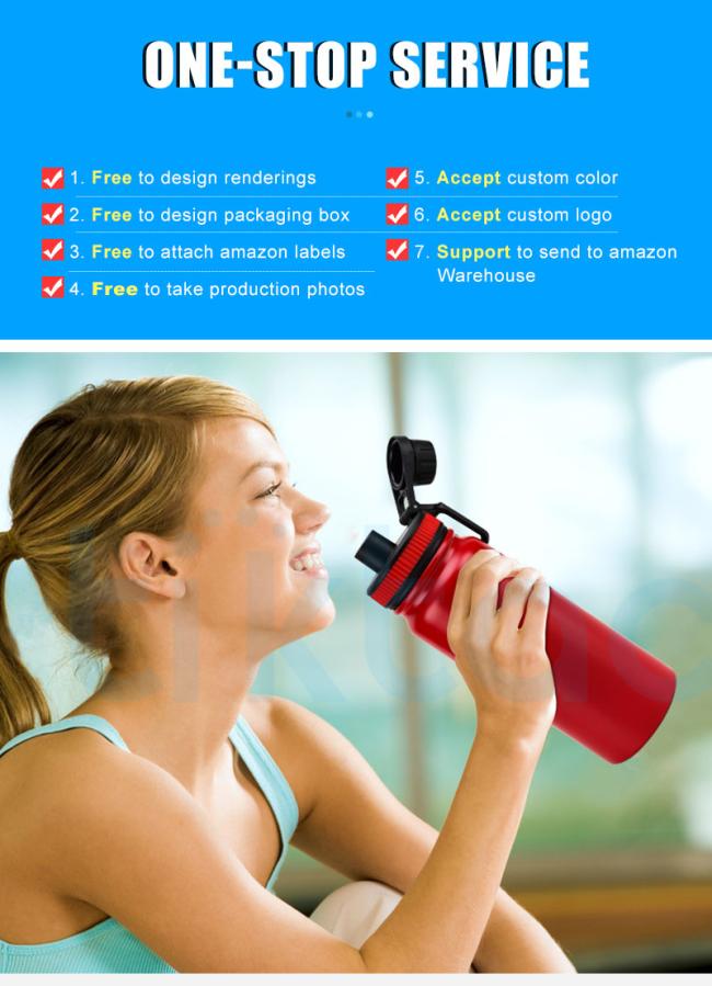 Various Size Wide Mouth Insulated Stainless Steel Double Wall Vacuum Water Bottle