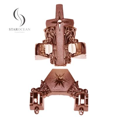 China Customized Copper Color PP Plastic Coffin Hardware Manufacturer Direct Sales 12# B for sale