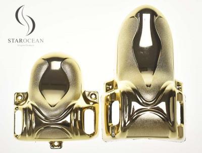China Gold Eco Friendly ABS Material Fixed Handle Coffin Decoration Hardware Wholesale 5# for sale